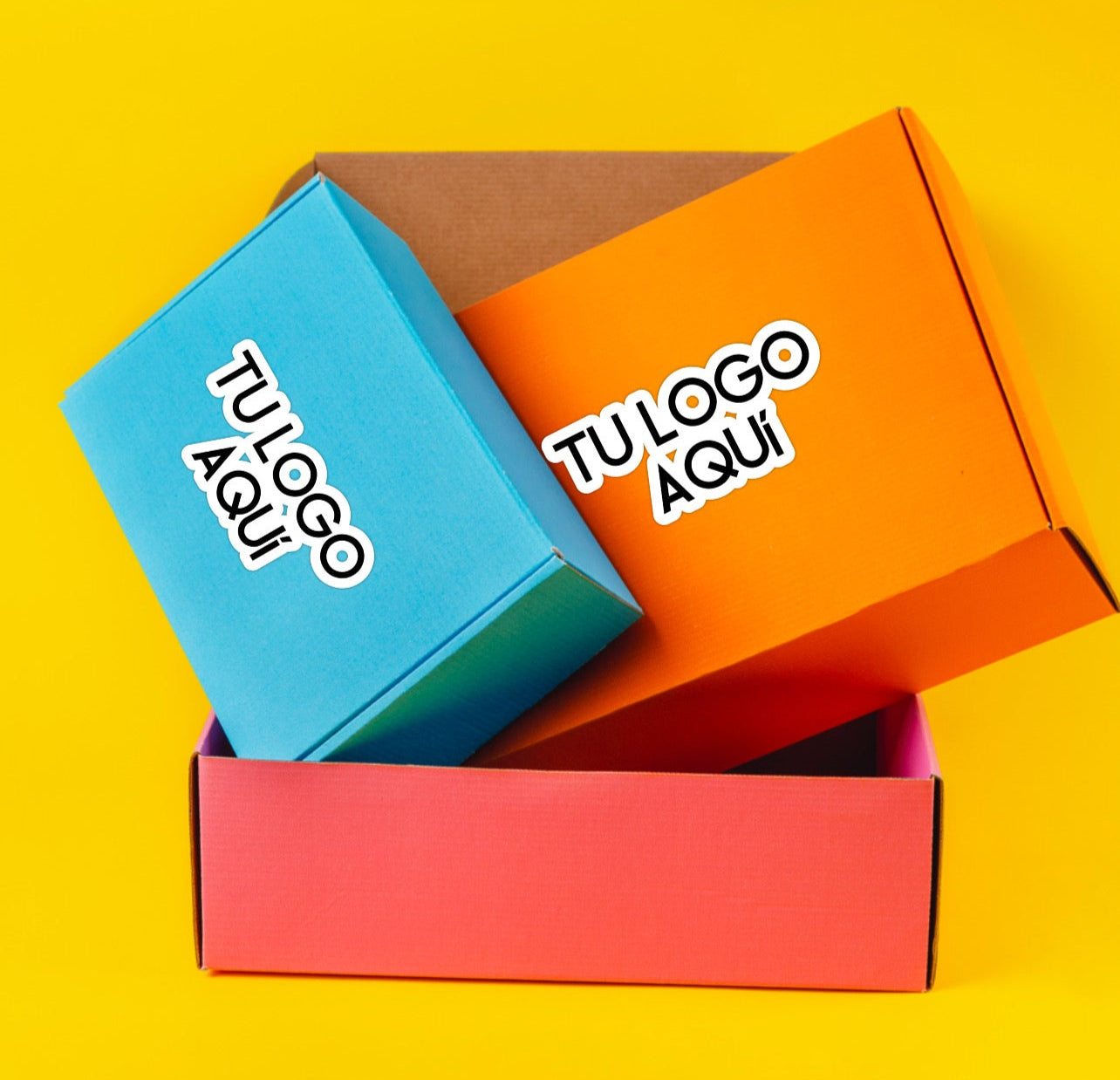 100 Cajas Moscú 40x40x12 Impresa con logo